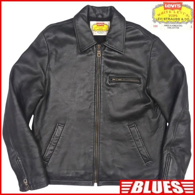 Levi's - 香港製 ライダースジャケット 本革 シングル メンズ