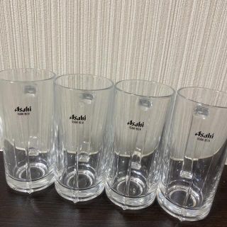 アサヒ(アサヒ)のアサヒビール　ひとくちジョッキ4個セット(アルコールグッズ)