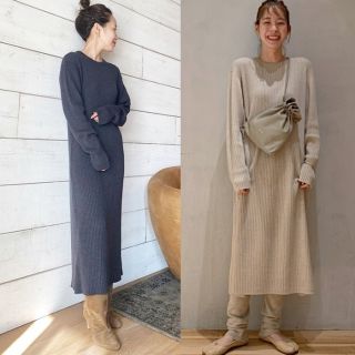 プラージュ(Plage)の20AW Plage minimal rib KN ワンピース　美品(ロングワンピース/マキシワンピース)