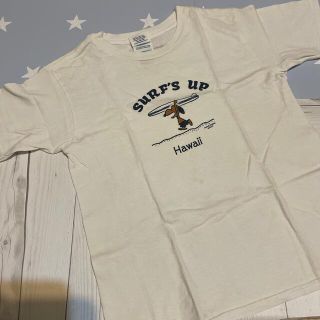 スヌーピー(SNOOPY)のused 日焼けスヌーピー♡ハワイTシャツ5T サーフボード柄(Tシャツ/カットソー)