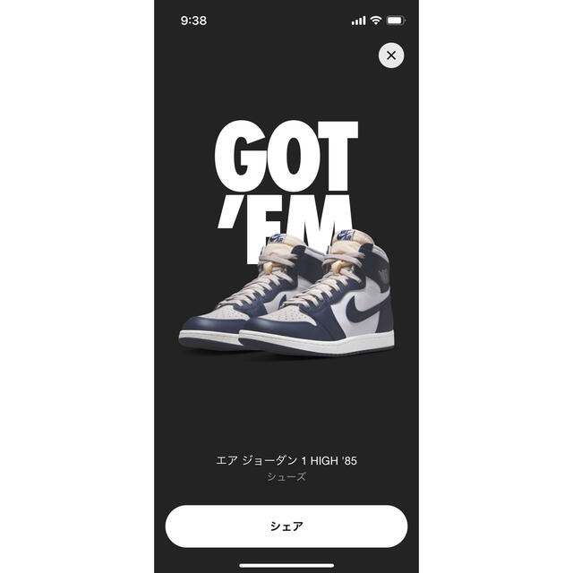 nike　air jordan 1 high 85 Georgetown