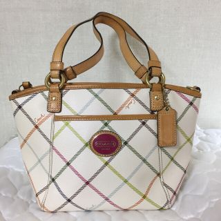 コーチ(COACH)の347様専用 コーチのチェック柄バック(トートバッグ)