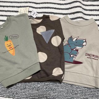 ニシマツヤ(西松屋)の新品・未使用　長袖３点セット(Tシャツ/カットソー)