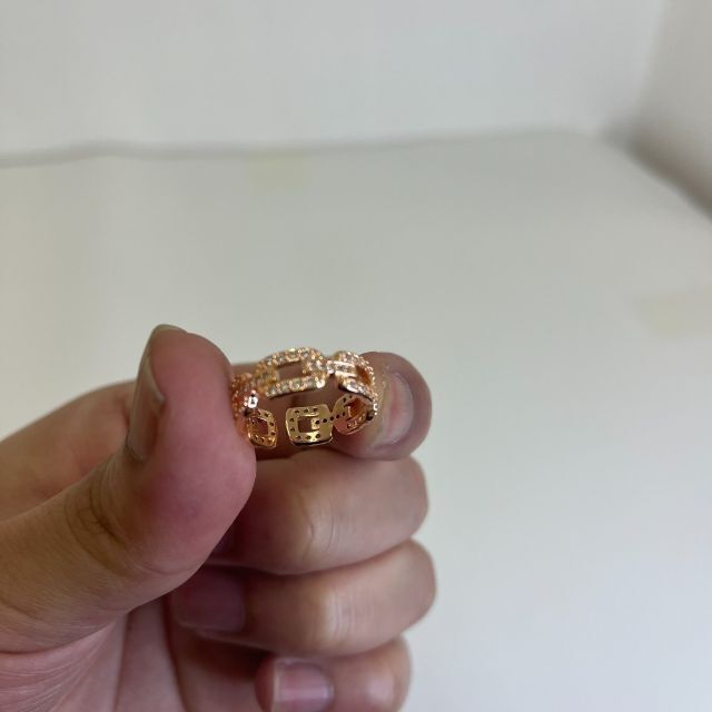 キラキラリング 指輪 ピンクゴールド レディース レディースのアクセサリー(リング(指輪))の商品写真