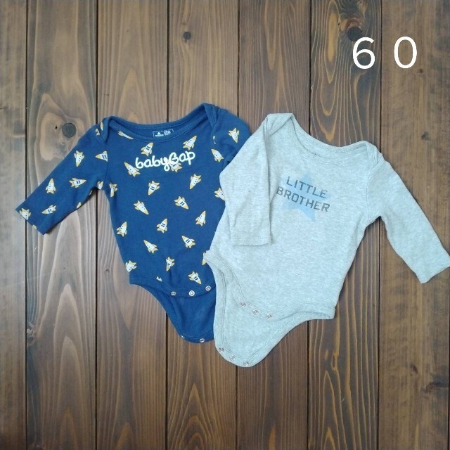 babyGAP(ベビーギャップ)のGAP　ロンパース　２枚セット キッズ/ベビー/マタニティのベビー服(~85cm)(ロンパース)の商品写真