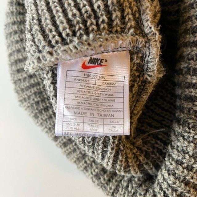 NIKE(ナイキ)の'90s NIKE knit cap ヴィンテージ grey メンズの帽子(キャップ)の商品写真