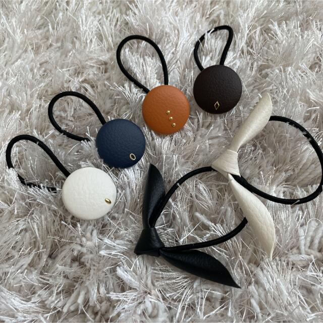 ハンドメイド ヘアゴムセット ナチュラルカラー シンプル くるみボタン