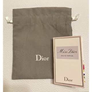 クリスチャンディオール(Christian Dior)のミスディオール オードパルファム サンプル・ロゴ巾着巾着(香水(女性用))