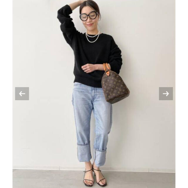 L'Appartement DEUXIEME CLASSE(アパルトモンドゥーズィエムクラス)のL'Appartement【KURO/クロ】Dear My BF Denim25 レディースのパンツ(デニム/ジーンズ)の商品写真