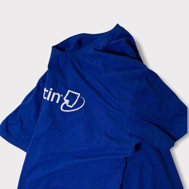 US古着　USA製　Tシャツ　ロゴ　青　半袖　ビックサイズ メンズのトップス(Tシャツ/カットソー(半袖/袖なし))の商品写真