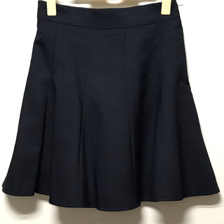 【新品未使用】ミニ スカート フレア フリル  Aライン ネイビー 紺色(ミニスカート)