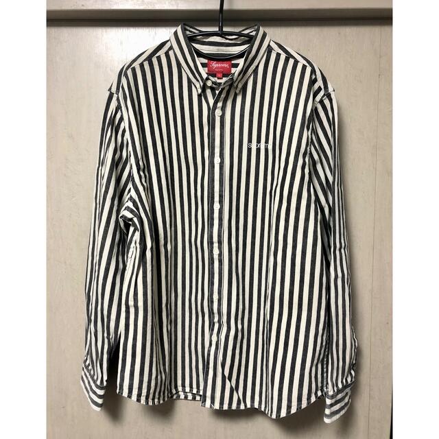 supreme 19aw denim strip shirt デニム　シャツ