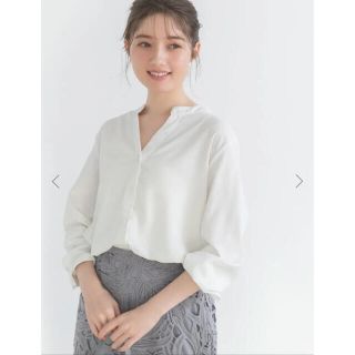 フィフス(fifth)の✧︎新品✧︎♡︎fifth♡︎スキッパーベーシックブラウス／ホワイト(シャツ/ブラウス(長袖/七分))