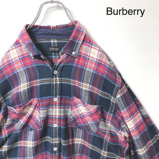 バーバリーブラックレーベル(BURBERRY BLACK LABEL)のBurberry バーバリー ボタンダウンシャツ チェック 三陽商会 XL(シャツ)