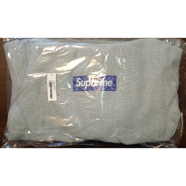 Supreme bandana box logo hooded Grey M 5