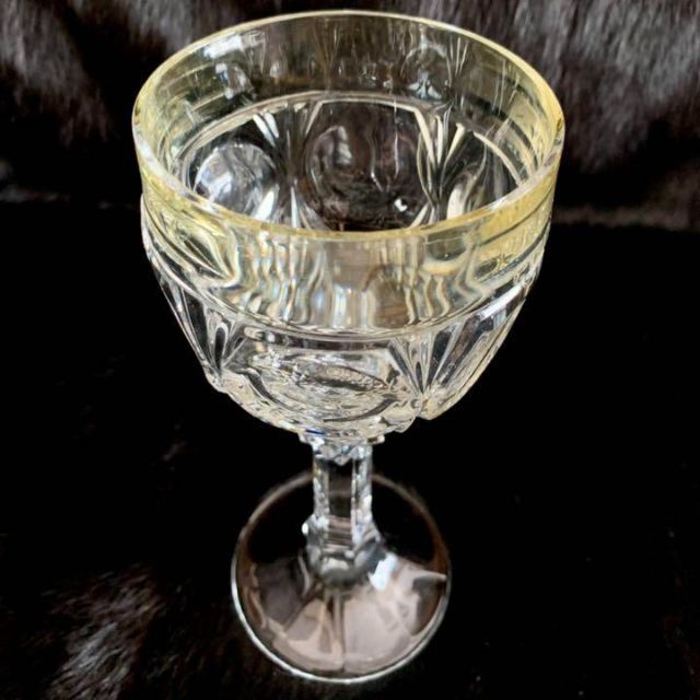 G3 [極希少]オールド バカラ BACCARAT ワイングラス レモングリーングラス/カップ