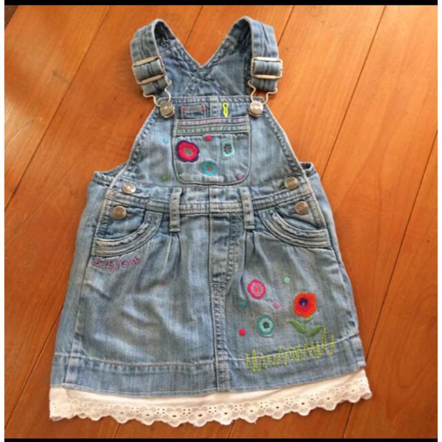 babyGAP(ベビーギャップ)のbabyGAP♡ワンピース カーディガン ジャンパースカート♡春服 春色 デニム キッズ/ベビー/マタニティのベビー服(~85cm)(ワンピース)の商品写真