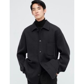 ユニクロ(UNIQLO)のウールブレンドオーバーサイズシャツジャケット(その他)