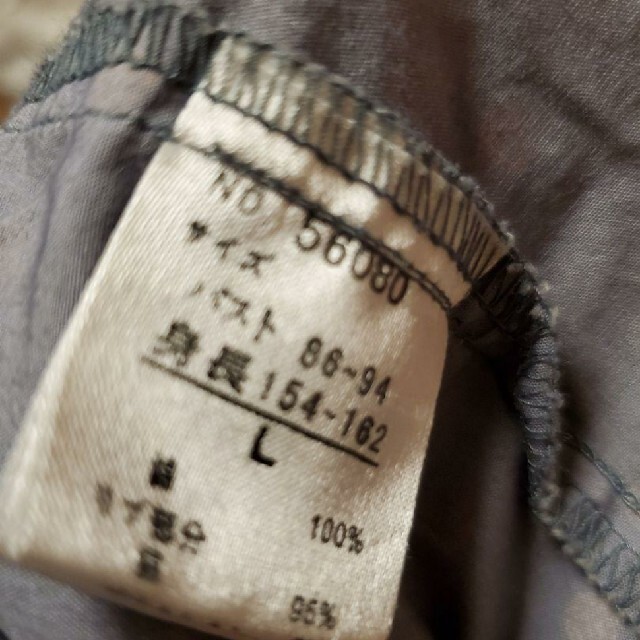 水玉ロングアウター春秋使用★Ｌサイズ レディースのジャケット/アウター(ロングコート)の商品写真