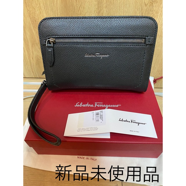 美品 Salvatore Ferragamo フェラガモ クラッチバッグ レザー