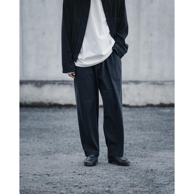 COMOLI シルクネップ ドローストリングパンツ 22SS