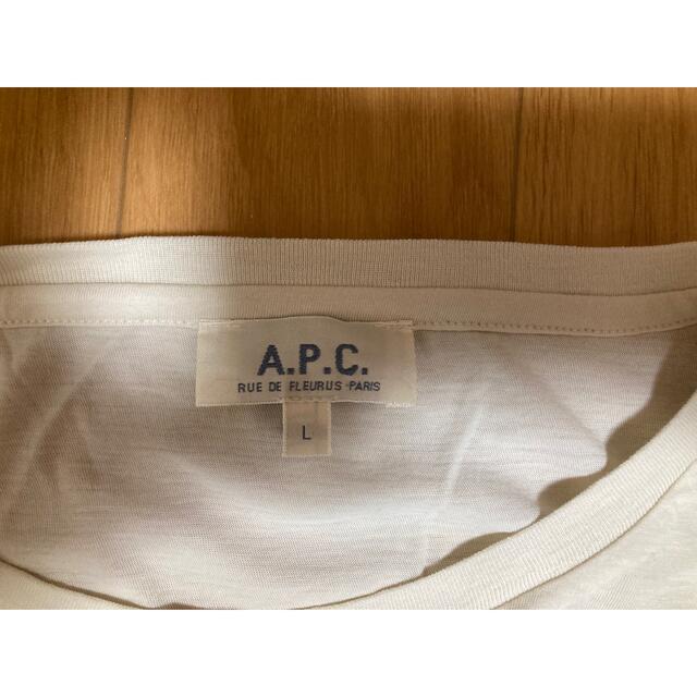 A.P.C(アーペーセー)のA.P.C Ｔシャツ 白 L 新品 メンズのトップス(Tシャツ/カットソー(半袖/袖なし))の商品写真