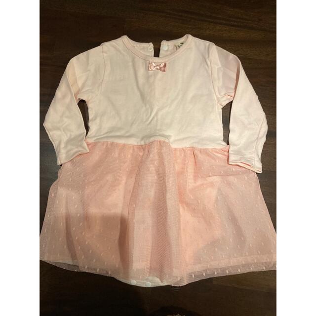 ピンクのワンピース70 キッズ/ベビー/マタニティのベビー服(~85cm)(ワンピース)の商品写真