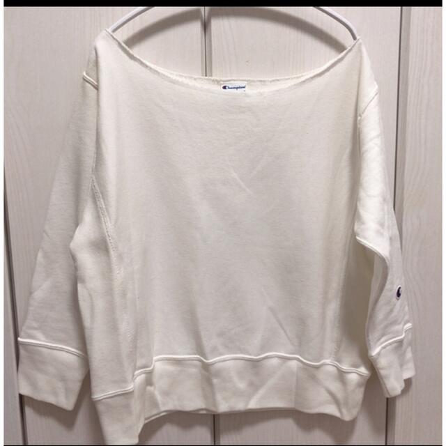 Champion×UR 別注オフショルダーカットオフスエット