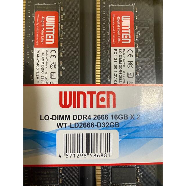 288Pinモジュールタイプ増設メモリ デスクトップパソコン用 DIMM WINTEN (16GB×2枚)