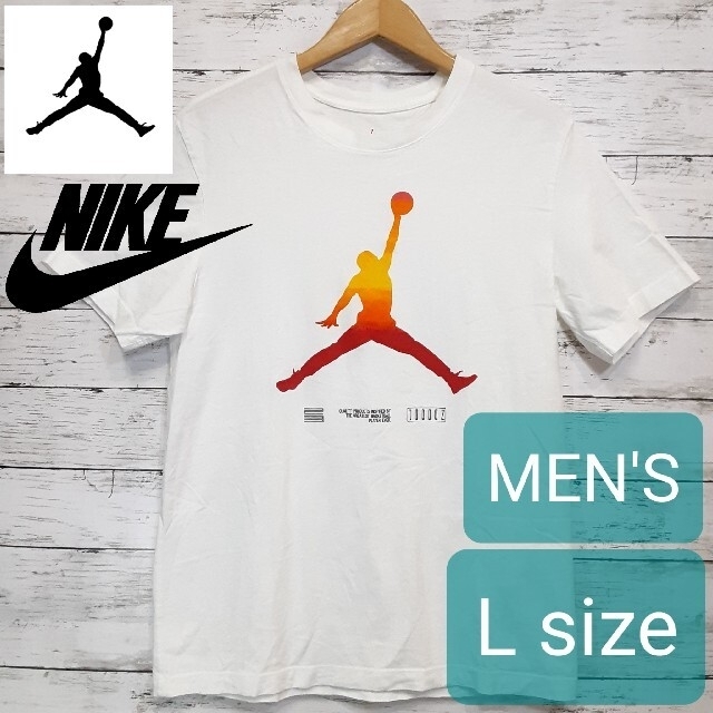 NIKE(ナイキ)の✨人気✨ NIKE(ナイキ) JORDAN メンズホワイトTシャツ L メンズのトップス(Tシャツ/カットソー(半袖/袖なし))の商品写真