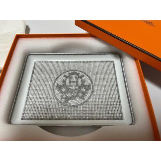 エルメス(Hermes)のHERMES エルメス モザイク ヴァンキャトル プラチナ スクエアプレート(食器)