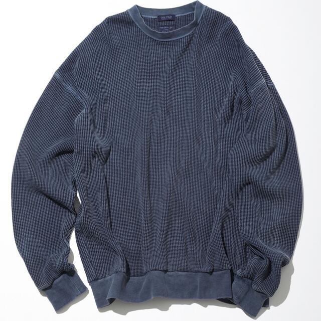 NAUTICA(ノーティカ)のnautica too heavy waffle crew neck navy メンズのトップス(スウェット)の商品写真