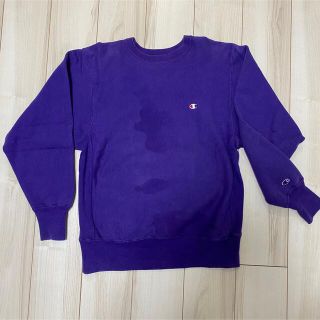 チャンピオン(Champion)のリバースウィーブ　古着　スウェット　チャンピオン　90s パープル　紫　L(スウェット)