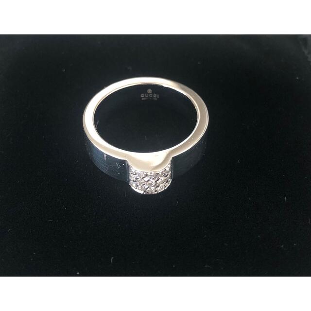 新品本物 Gucci - GUCCI ダイヤモンド×White goldリング9号 リング