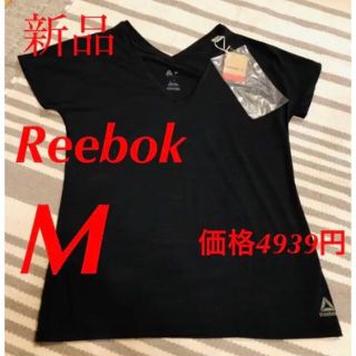 リーボック(Reebok)の❣️新品　リーボック　レディース　Tシャツ　ブラック　M 速乾(Tシャツ(半袖/袖なし))