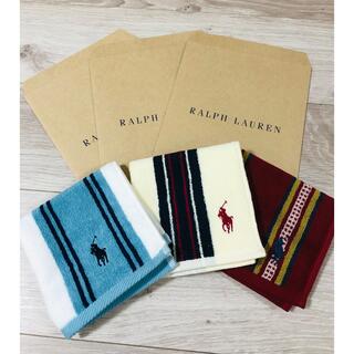 ラルフローレン(Ralph Lauren)のラルフローレン  タオルハンカチ　3枚セット(バンダナ/スカーフ)