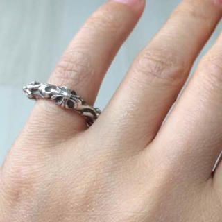 クロムハーツ(Chrome Hearts)の美品☆クロムハーツ リング ピンキー 4号 指輪 女性(リング(指輪))