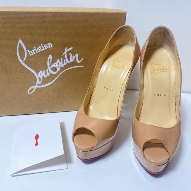 Christian Louboutin オープントゥパンプス エナメルパンプス 完璧