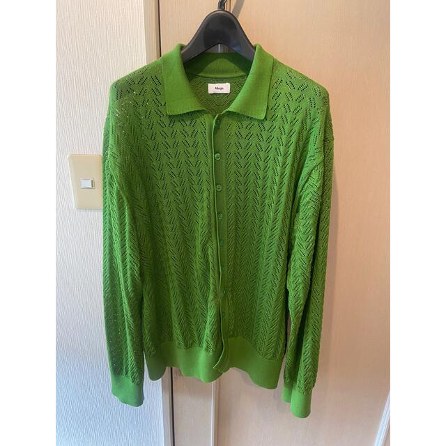 ALLEGE(アレッジ)のALLEGE Openwork Cardigan Green メンズのトップス(カーディガン)の商品写真