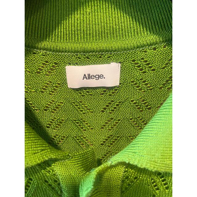 ALLEGE(アレッジ)のALLEGE Openwork Cardigan Green メンズのトップス(カーディガン)の商品写真