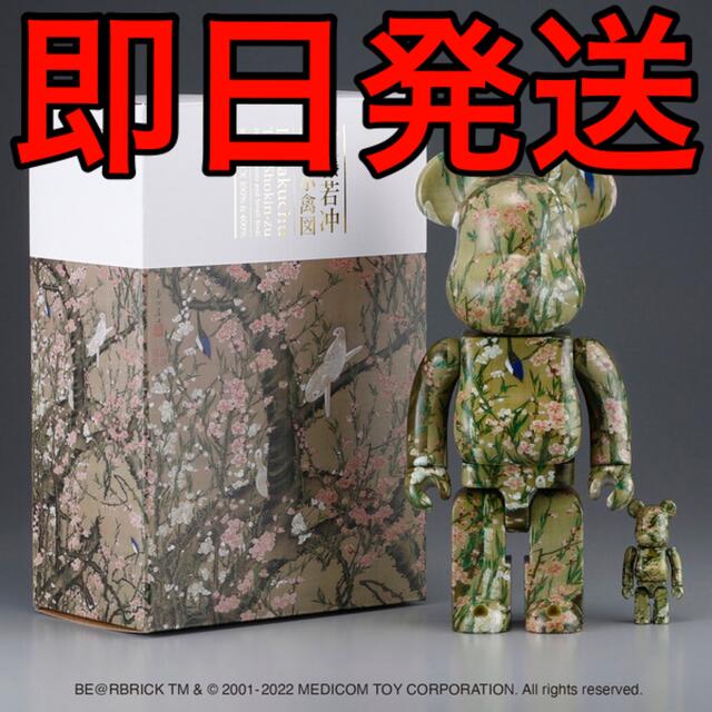 【新品】BE@RBRICK 伊藤若冲「桃花小禽図」 100% ＆ 400%