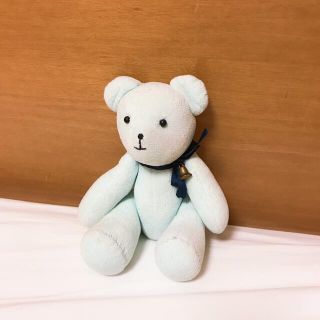 テディベア ぬいぐるみ 水色 ヴィンテージ アンティーク くま(ぬいぐるみ/人形)