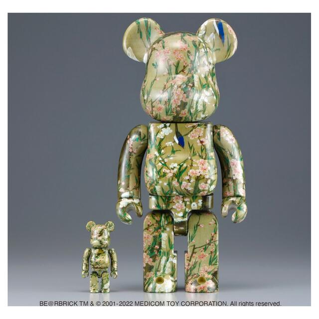 フィギュアBE@RBRICK 伊藤若冲「桃花小禽図」100% & 400%