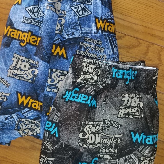 Wrangler(ラングラー)の4Lｻｲｽﾞ2枚組ﾌﾞﾗﾝﾄﾞ品Wrangler男気溢れるデニム柄トランクス前開 メンズのアンダーウェア(トランクス)の商品写真
