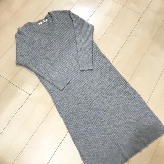 レイカズン(RayCassin)の【美品】RAYCAZZINリブロングニットワンピース(ロングワンピース/マキシワンピース)