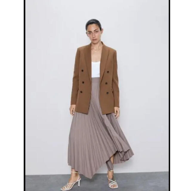 ZARA(ザラ)のアシンメトリー　プリーツスカート レディースのスカート(ロングスカート)の商品写真