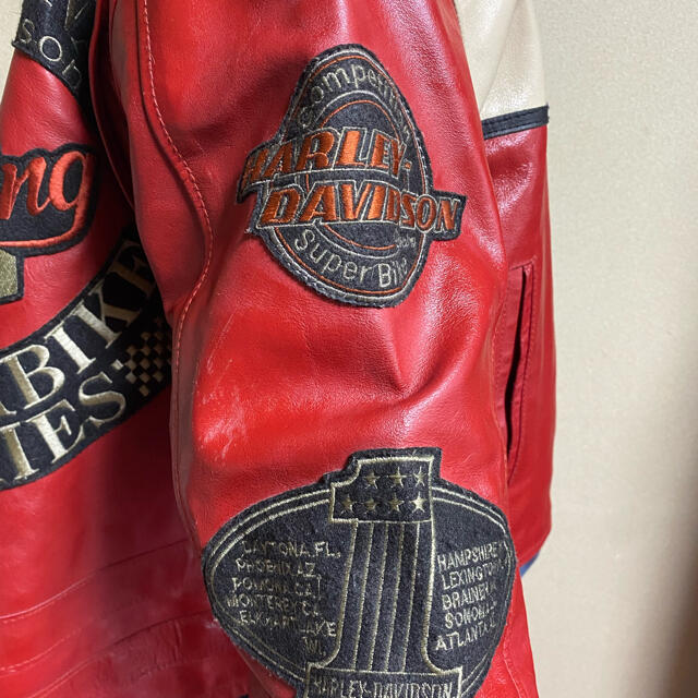 品*Harley Davidson*ライダースジャケット*レッド-