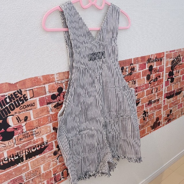 repipi armario(レピピアルマリオ)のストライプサロペット キッズ/ベビー/マタニティのキッズ服女の子用(90cm~)(パンツ/スパッツ)の商品写真