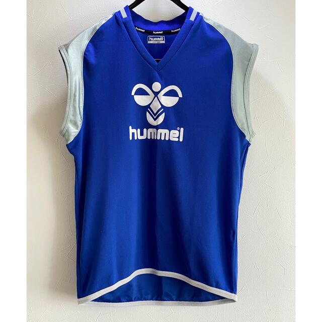 hummel(ヒュンメル)のhummel トレーニングTシャツ　160 青✖️グレー スポーツ/アウトドアのサッカー/フットサル(ウェア)の商品写真