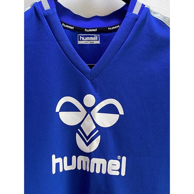 hummel(ヒュンメル)のhummel トレーニングTシャツ　160 青✖️グレー スポーツ/アウトドアのサッカー/フットサル(ウェア)の商品写真